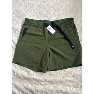 Polo Ralph Lauren Mens Olive Green Hiking Shorts Integrated Belt Size M NWT